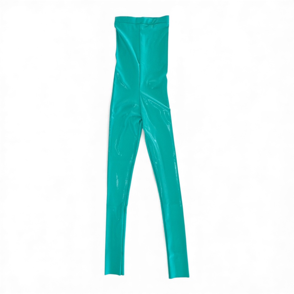 DELPHINE MURAT - COMBI BANDEAU LEGGINGS - SHINY - LIGHT TURQUOISE - NEW NO TAG
